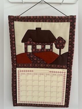 HANDMADE | QUILTED CALENDAR KEEPER | COTTAGECORE | COTTAGE FLORAL | LIKE NEW